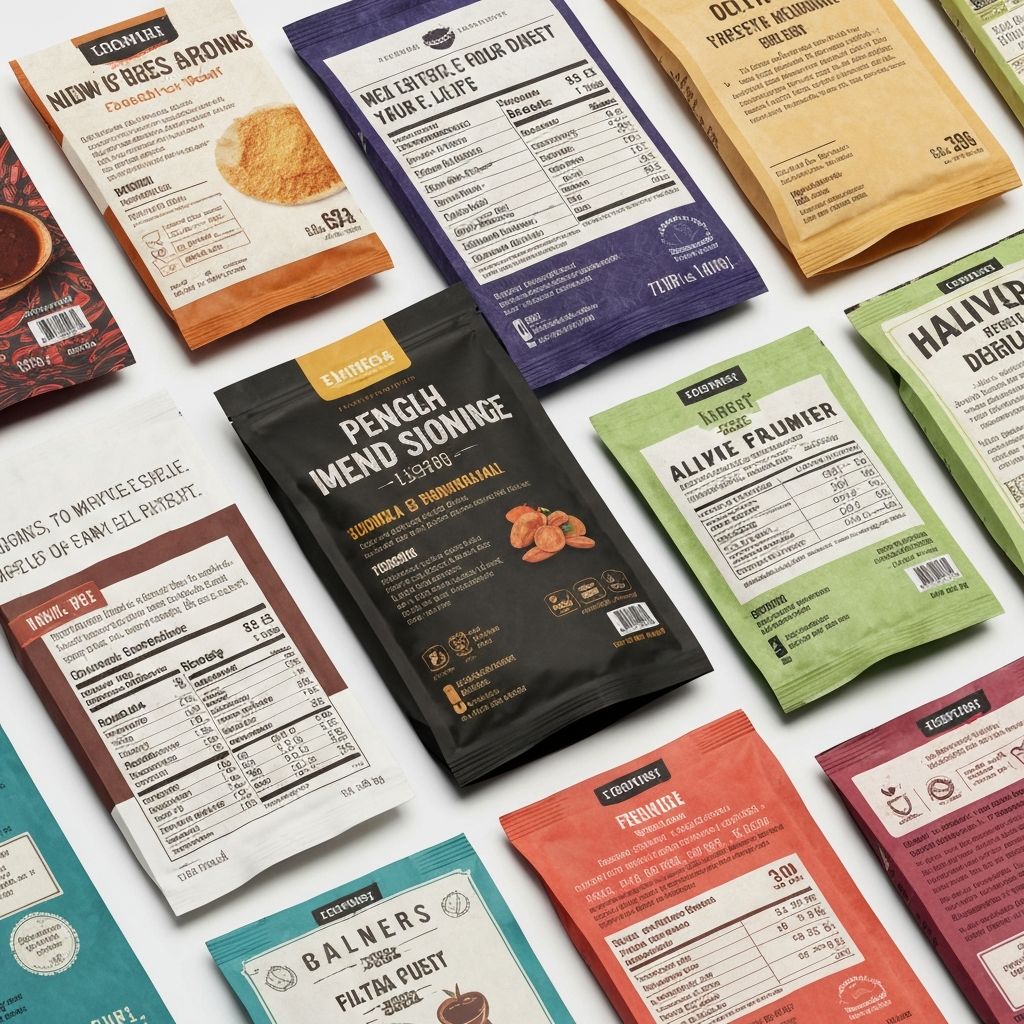 Élelmiszer csomagolás előlapja és hátulja